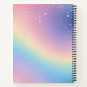 Sketchbook Rainbow Unicorn Glitzer Notizblock (Rückseite)