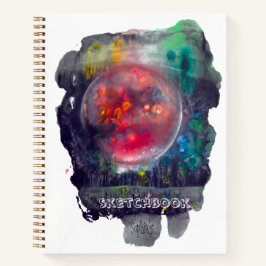 Sketchbook Red Planet Space Modern Notizblock