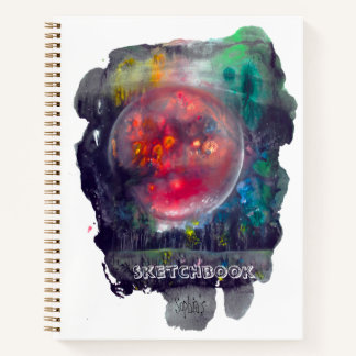 Sketchbook Red Planet Space Modern Notizblock