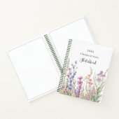 Sketchbook Rosa lila blaue Wildblumen Notizblock (Innenseite)