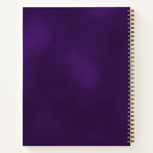 Sketchbook Schmetterling lila Goldname Notizblock (Rückseite)