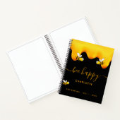 Sketchbook Schwarze Biene glückliche Hummeln Süßho Notizblock (Innenseite)