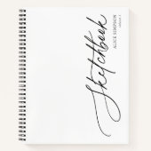 Sketchbook Script Calligraphy Minimalistisch Noteb Notizblock (Vorderseite)