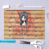 Sketchbook-Skizze-Schmutz-Mädchen Seidenpapier (Handwerk)