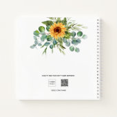 Sketchbook Sonnenblumen Eukalyptus-Grünschrift Notizblock (Rückseite)