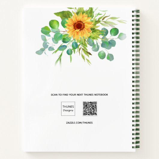 Sketchbook sunbluts eucalyptus name script notizblock (Rückseite)