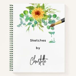 Sketchbook sunbluts eucalyptus name script notizblock