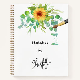 Sketchbook sunbluts eucalyptus name script notizblock