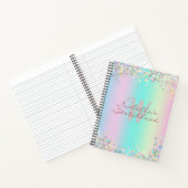 Sketchbook Unicorn Holographic Glitzer Notizblock (Innenseite)