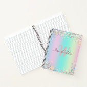 Sketchbook Unicorn Holographic Glitzer Notizblock (Innenseite)