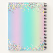 Sketchbook Unicorn Holographic Glitzer Notizblock (Rückseite)