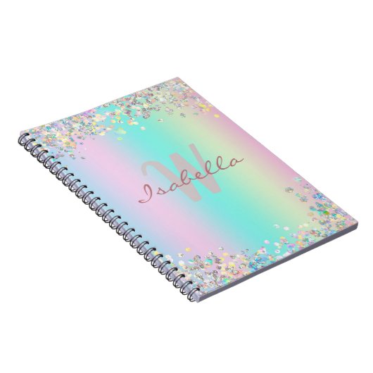 Sketchbook Unicorn Holographic Glitzer Notizblock (Rechte Seite)