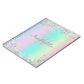 Sketchbook Unicorn Holographic Glitzer Notizblock (Linke Seite)