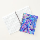 Sketchbook Unicorn Rosa Blauer Fleckname Notizblock (Innenseite)