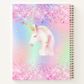 Sketchbook unicorn rosa holografisch notizblock (Rückseite)