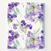 Sketchbook with name watercolors hydrangeas notizblock (Rückseite)