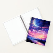 Sketchbuch der Celestial Full Moon Stars Wolken Notizblock (Innenseite)