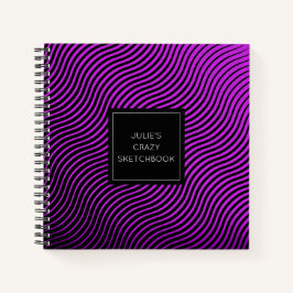 Sketchbuch für personalisierte optische Waves Notizblock