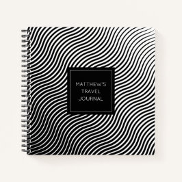 Sketchbuch für personalisierte optische Waves Notizblock