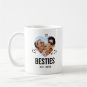Sketched Besties Heart Foto Kaffeetasse (Links)