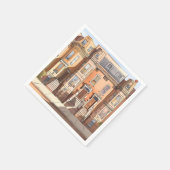 Sketched Brownstones | Boston Street Painting Serviette (Ecke)