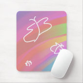 Sketched Butterfys Mousepad (Mit Mouse)