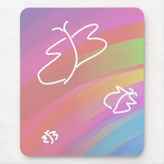 Sketched Butterfys Mousepad (Vorne)