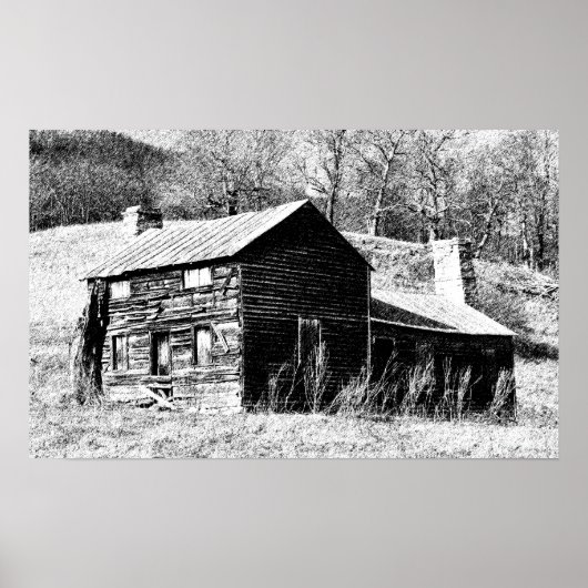 Sketched Cabin Poster (Vorne)