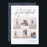 Sketched Cursive 6 Foto Collage Hanukkah Feiertagskarte<br><div class="desc">Freuen Sie sich auf diese modernen Hanukkah-Urlaubskarten,  die 6 Ihrer beliebtesten Fotos in einer Gitterkollektion enthalten. "Happy Hanukkah" erscheint oben in klassischer Serife und lässige handskizzierte kursive Schrift. Personalisieren Sie mit Ihrem Familiennamen und dem Jahr unten rechts.</div>