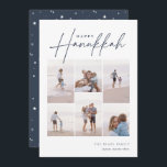 Sketched Cursive 6 Foto Collage Hanukkah Feiertagskarte<br><div class="desc">Freuen Sie sich auf diese modernen Hanukkah-Urlaubskarten,  die 6 Ihrer beliebtesten Fotos in einer Gitterkollektion enthalten. "Happy Hanukkah" erscheint oben in klassischer Serife und lässige handskizzierte kursive Schrift. Personalisieren Sie mit Ihrem Familiennamen und dem Jahr unten rechts.</div>