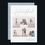 Sketched Cursive 6 Foto Collage Hanukkah Feiertagskarte<br><div class="desc">Freuen Sie sich auf diese modernen Hanukkah-Urlaubskarten,  die 6 Ihrer beliebtesten Fotos in einer Gitterkollektion enthalten. "Happy Hanukkah" erscheint oben in klassischer Serife und lässige handskizzierte kursive Schrift. Personalisieren Sie mit Ihrem Familiennamen und dem Jahr unten rechts.</div>