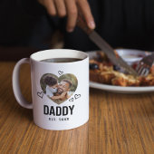 Sketched Daddy Heart Foto Kaffeetasse