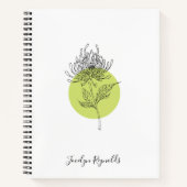 Sketched Dahlia Botanical Simple Elegant Notizblock (Vorderseite)