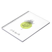 Sketched Dahlia Botanical Simple Elegant Notizblock (Linke Seite)