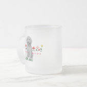 Sketched Doodle Mug with Flowers - Customizable Mattglastasse (Vorderseite Links)