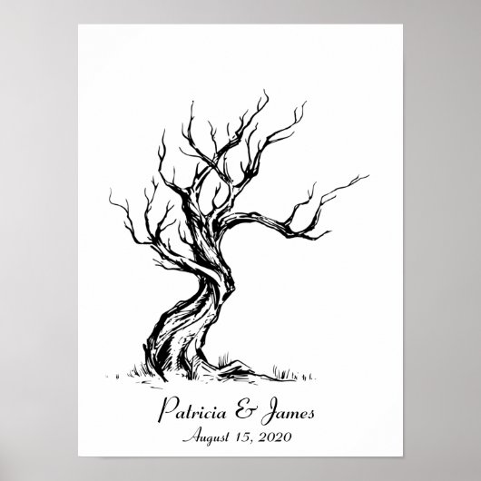 Sketched Fingerprint Tree Poster (Vorne)