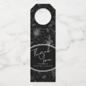 Sketched Floral Kontur Vielen Dank Gray/Blk ID939 Flaschenanhänger (Vorderseite)