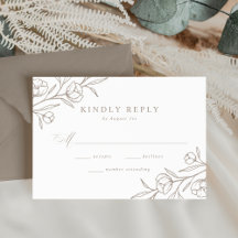 Sketched Floral Taupe Wedding