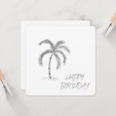 Sketched Greeting Card Black and White Karte (Vorderseite/Rückseite Beispiel)