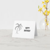 Sketched Greeting Card Black and White Karte (Gelbe Blume)