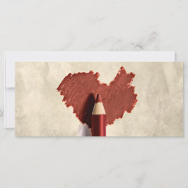 Sketched Heart Zeichnend Pen Geschenkkarte