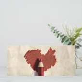 Sketched Heart Zeichnend Pen Geschenkkarte (Stehend Vorderseite)