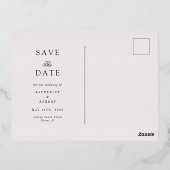 Sketched Modern Floral Wedding Foil Invitation Folie Einladungspostkarte (Rückseite)