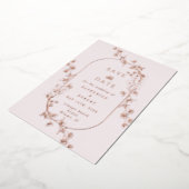Sketched Modern Floral Wedding Foil Invitation Folieneinladung (Gedreht)