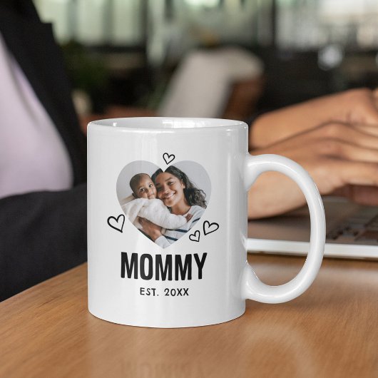 Sketched Mommy Heart Foto Kaffeetasse