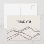 Sketched Nature Vielen Dank Postcard Postkarte (Vorne/Hinten)