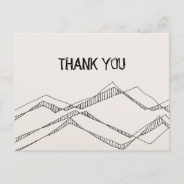 Sketched Nature Vielen Dank Postcard Postkarte