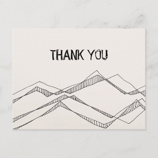 Sketched Nature Vielen Dank Postcard Postkarte (Vorderseite)