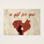 Sketched Scribblbled Heart Zeichnend Pen Geschenkk (Vorderseite)