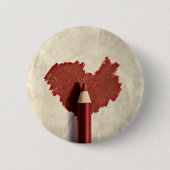 Sketched Scribbled Heart Button (Vorderseite)